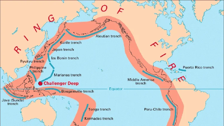 Cincin Api Pasifik dan Lokasinya di Dunia
